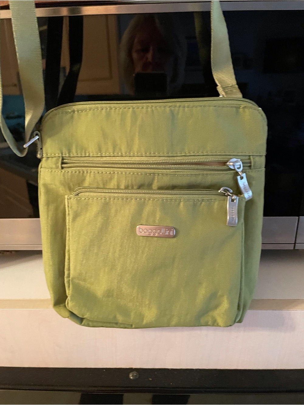 Baggallini Green Nylon Crossbody Shoulder Bag